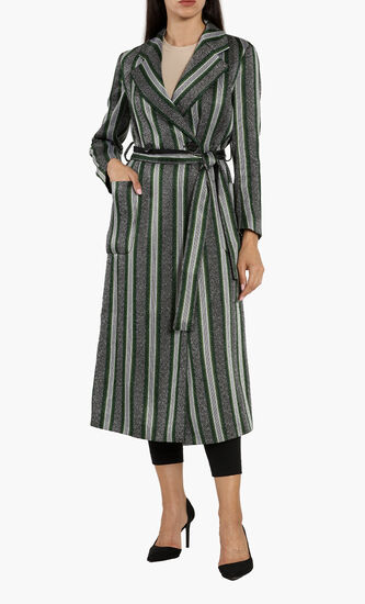 Stripes Belted Coat