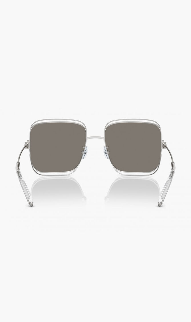 SILVER FRAME WITH LIGHT GREY MIRROR SILVER LENS 57