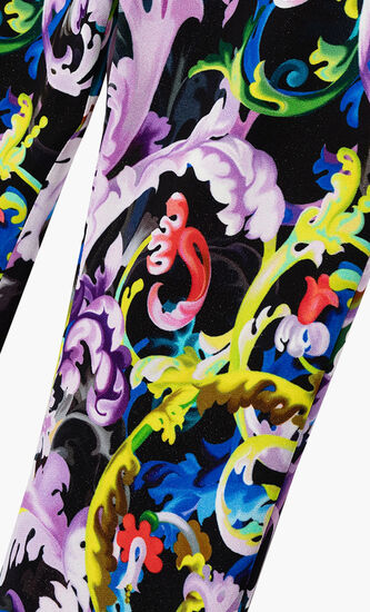 Barocco Kids Print Leggings