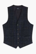 Checkered Texture Waistcoat