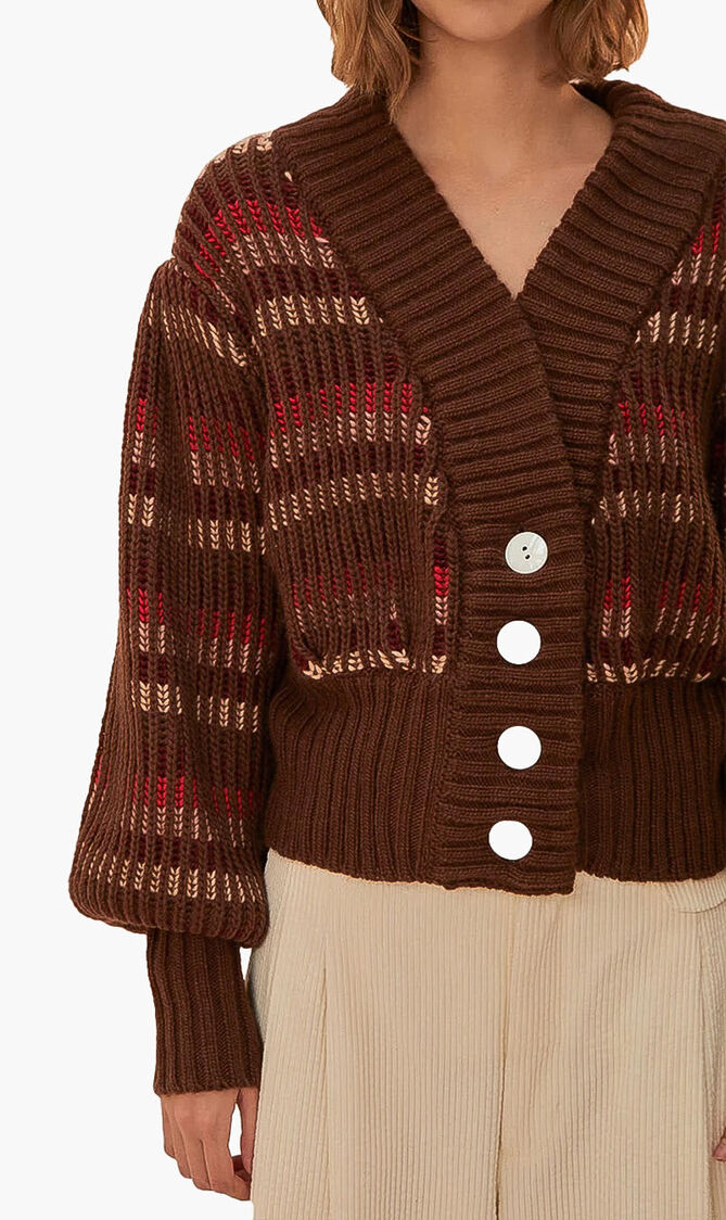 Stripe Knit Cardigan