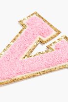 Chenille Sparkle Letter 'V' patch