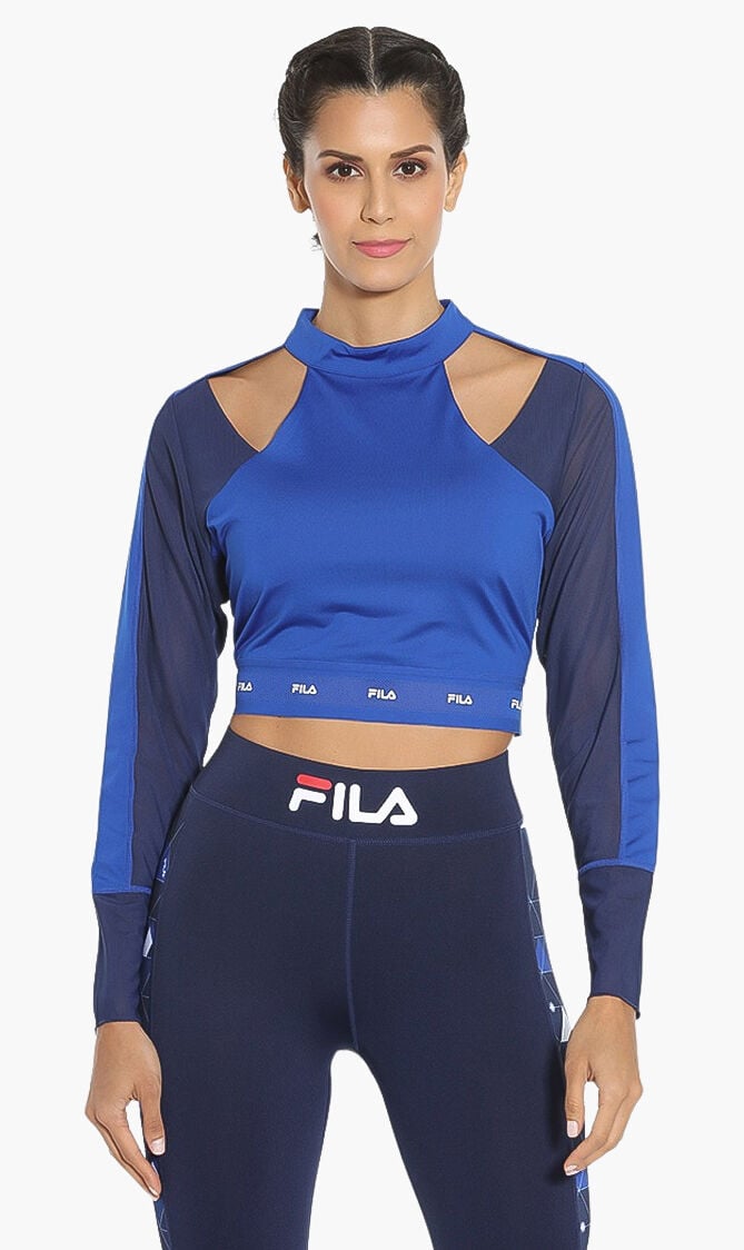 Buy FILA Long Sleeve Cropped Top for SAR 38.50 The Deal Outlet