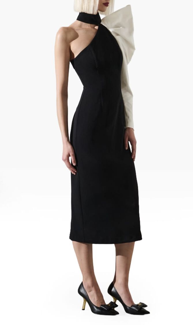 Ruha Asymmetric Huge Sleeve Dress