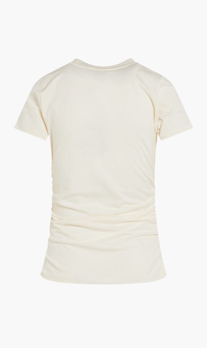 METALLIC KORS RUCHED TEE
