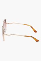 METAL SUN GLASSES F GOLDOTHER GRADIENT BROWN