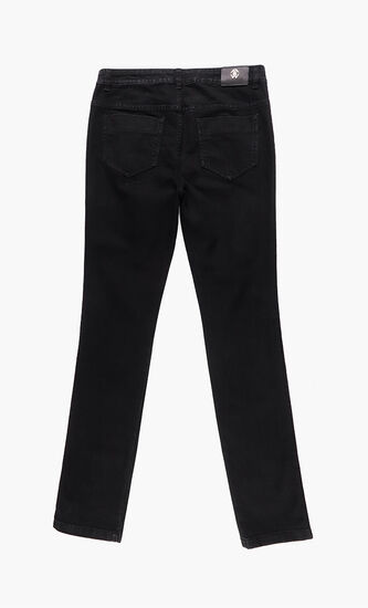 Leopard Print Side Bands Jeans