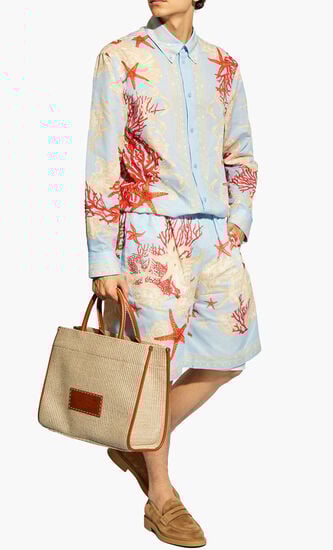 Canvas Blend Linen Shorts