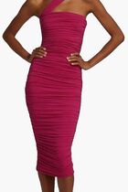 One-Shoulder Ruched Jersey Dress