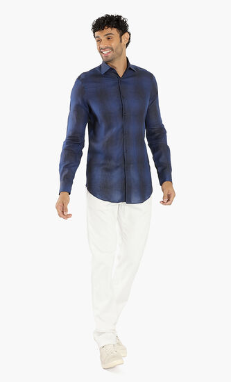 Blend Linen Long Sleeves Shirt