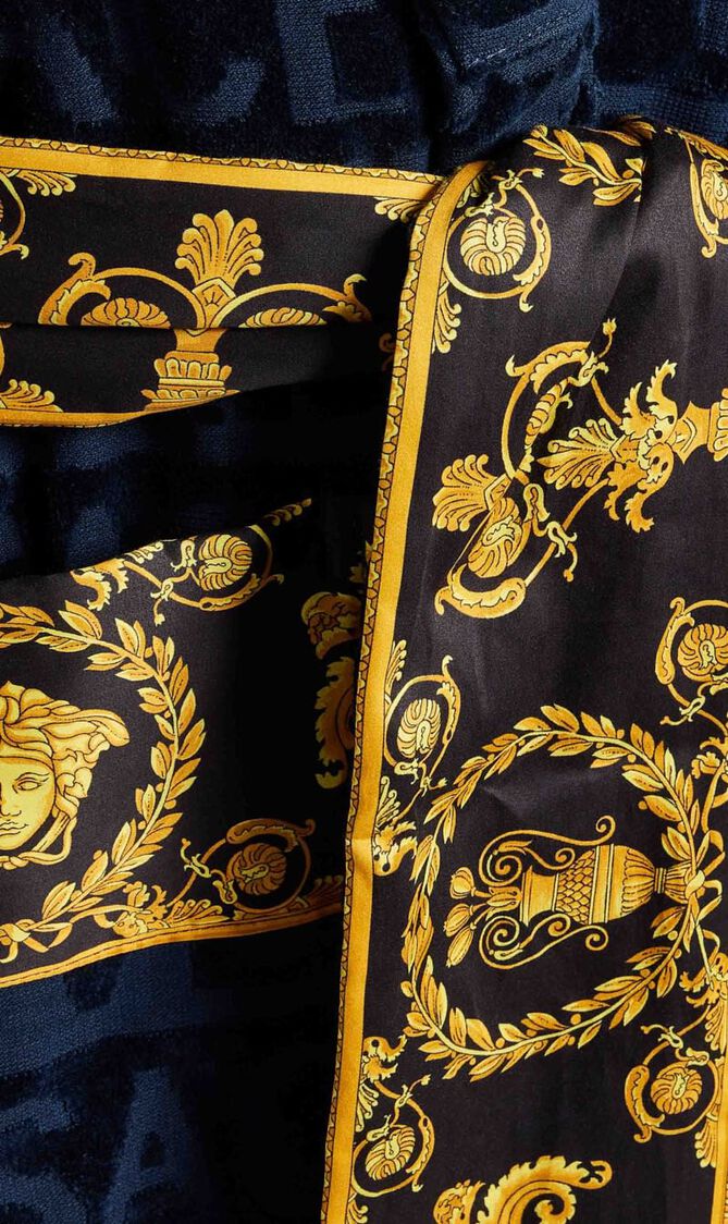 I LOVE BAROQUE BATHROBE BLACK