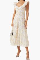Sequin Dandelion Ruffle Ballerina Dress