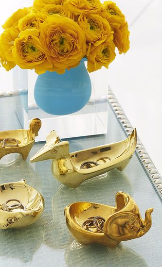Brass Dachshund Ring Bowl