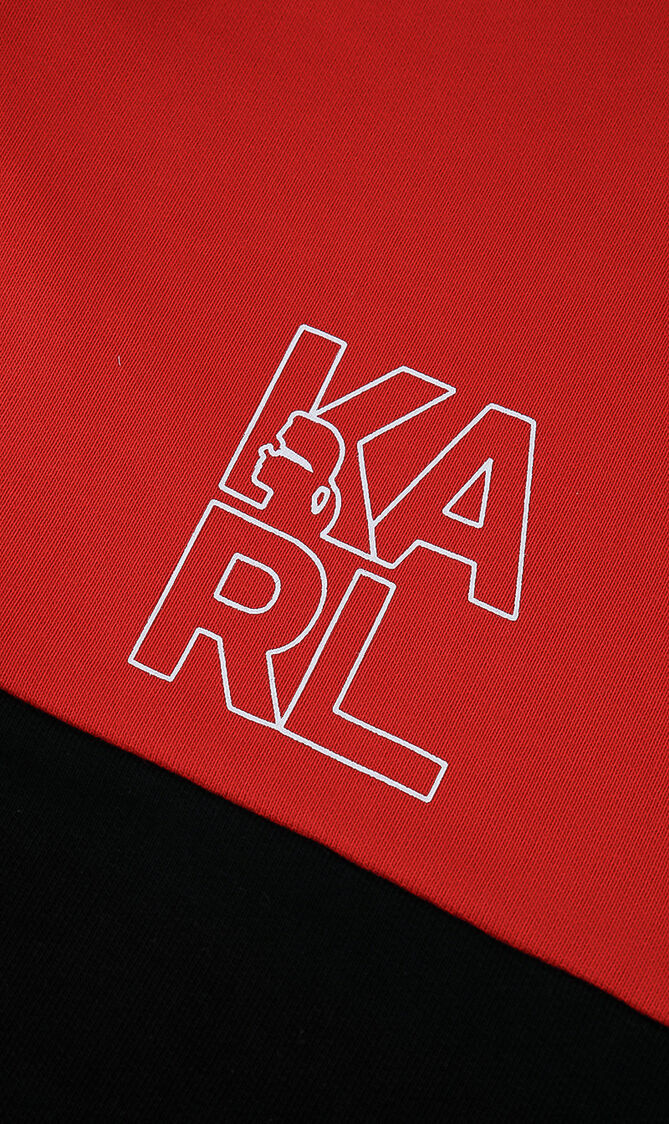 Colorblock Logo Zip Up Hoodie