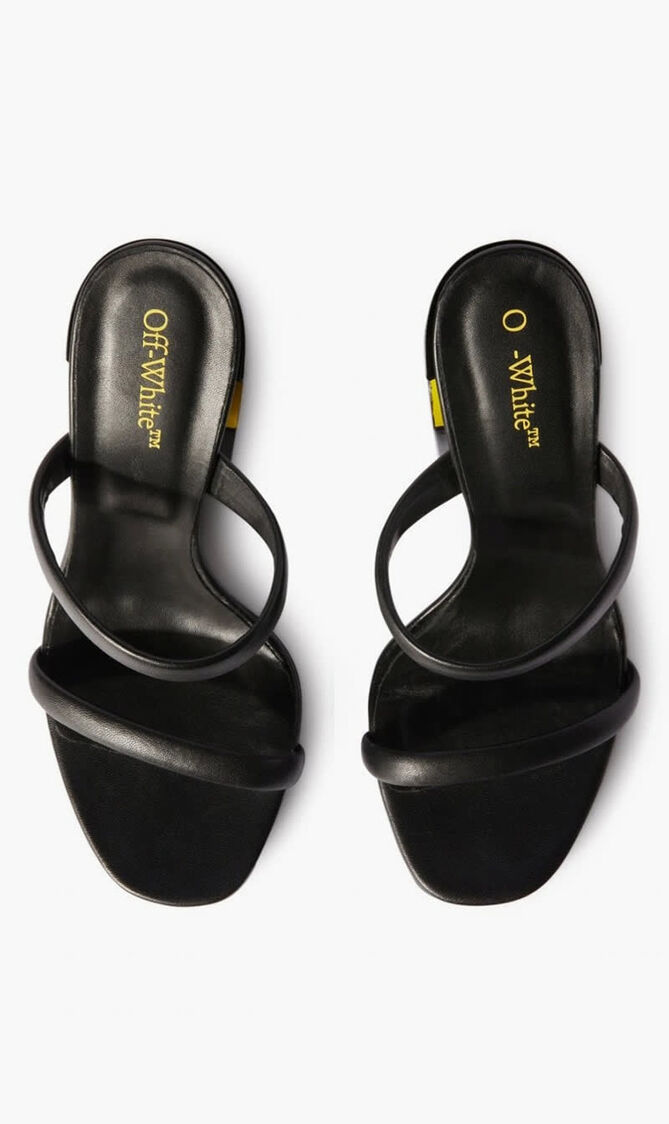 POP BULKY NAPPA MULE BLACK YELLOW