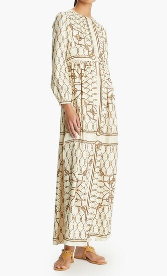 SILK PRINTED DRESS