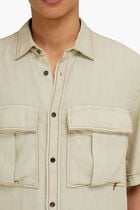 Linen and Lyocell Short Sleeve Shirt