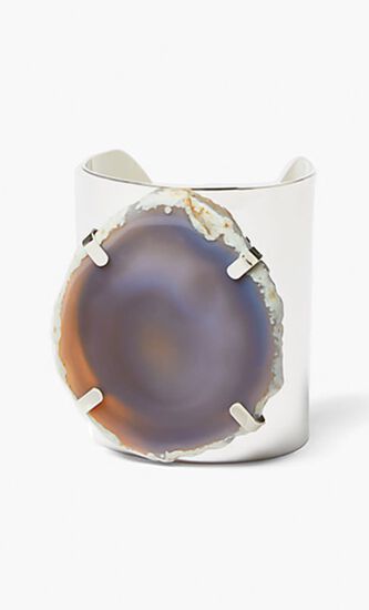 DARK GREY AGATE COLLAR NECKLACE