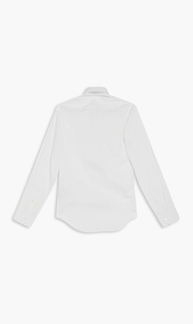 SHIRT FORMAL LS CTN PPLN SML EMB LOGO