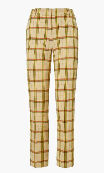 Chequered Belted Pants