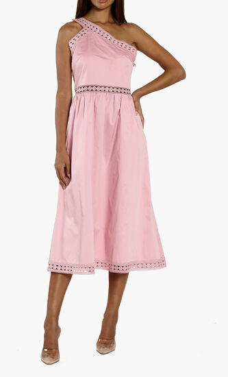 Kallii Asymmetric Cotton Midi Dress