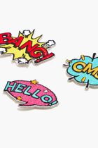 Comic Word Bubbles Patch Set