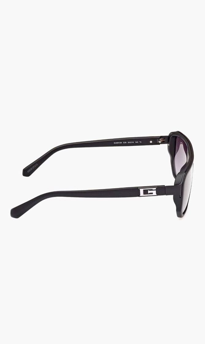 INJECTED SUN GLASSES M MATTE BLACK GRADIENT SMOKE
