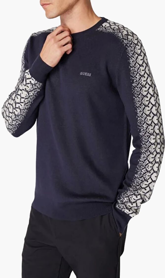 Denzel Cn Ls Jacquard Swtr