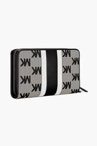 Large Striped Logo Jacquard Smartphone Wristlet