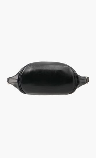 Logo Debossed Leather Belt Bag