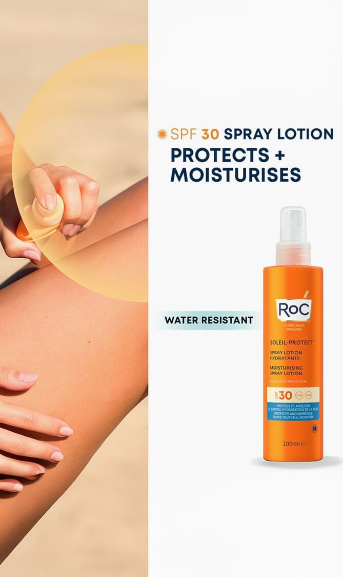 Soleil-Protect Moisturizing Spray Lotion Broad Spectrum UVA UVB Sun Protection