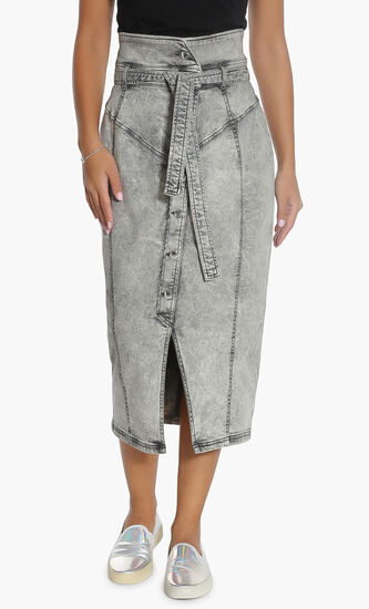 Camera Denim Skirt