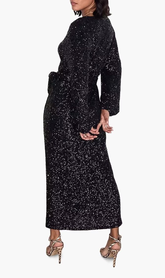 Sequin Kira Wrap Dress