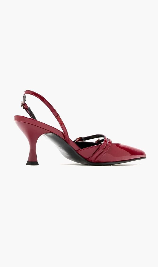 JOELLE ONIX BURGUNDY LEATHER PUMPS