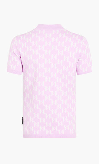 KL MONOGRAM SSLV MOCK NECK