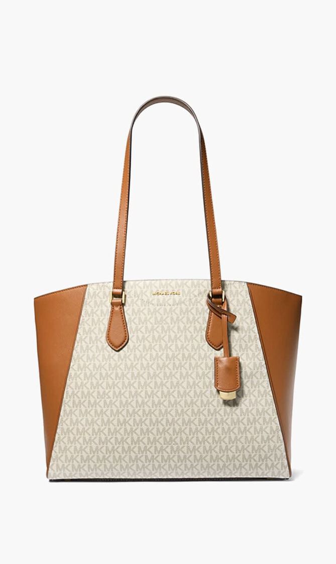 Taryn Large Signature Logo Tote Bag