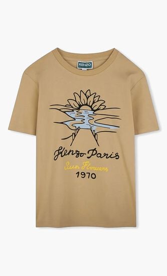 Sun Flowers Print T-shirt