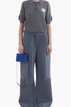 Blue Rhinestone Tropicalia Long Wallet With Chain Strap