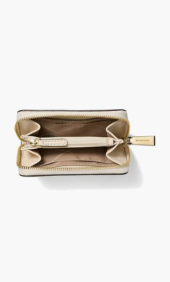 Jet Set Small Pebbled Leather Zip Around Card Case