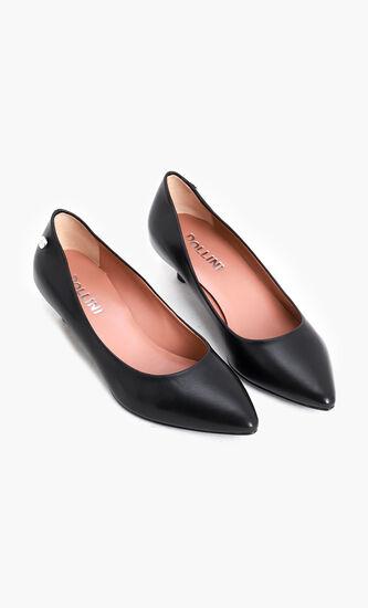 Leather Pointy Toe Pumps