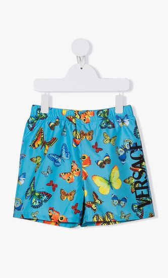 SWIM SHORTS NYLON GIADA BUTTERFLY + WRITTEN VERSACE