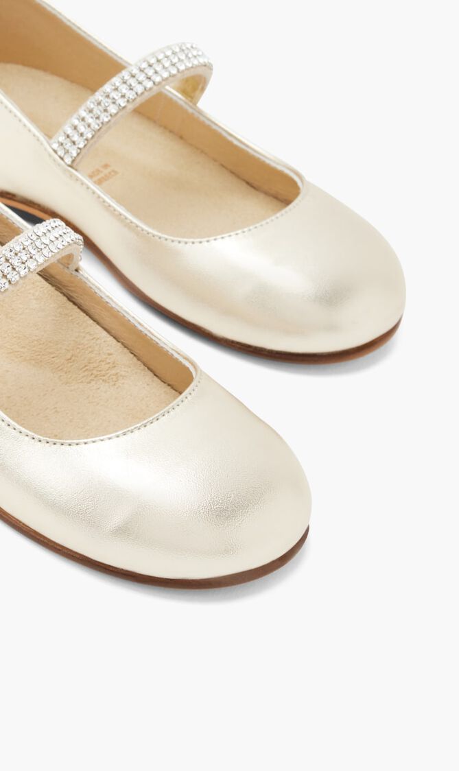 SINGLE STRAP SWAROVSKI CRYSTAL EMBELLISHED BALLERINA