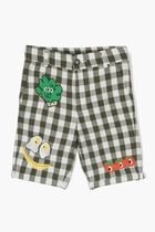 motif-embroidered cotton short