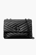 KIRA CHEVRON POWDER COATED CONVERTIBLE SHOULDER BAG