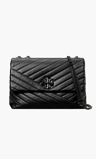 KIRA CHEVRON POWDER COATED CONVERTIBLE SHOULDER BAG
