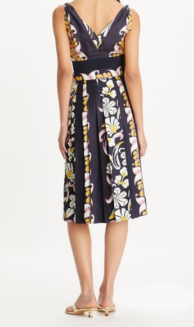 Printed Pleated Skirt