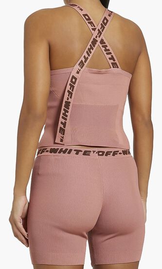 Logo Strap Knitted Top