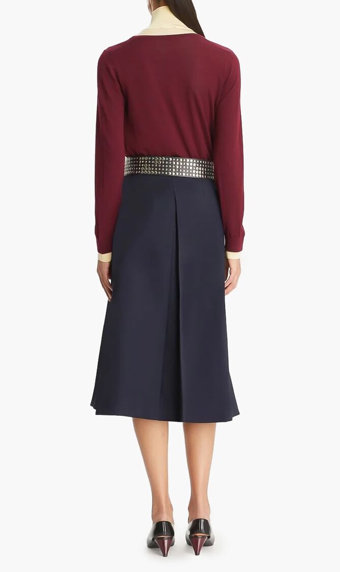 DOUBLE LAYER MOCK NECK PULLOVER