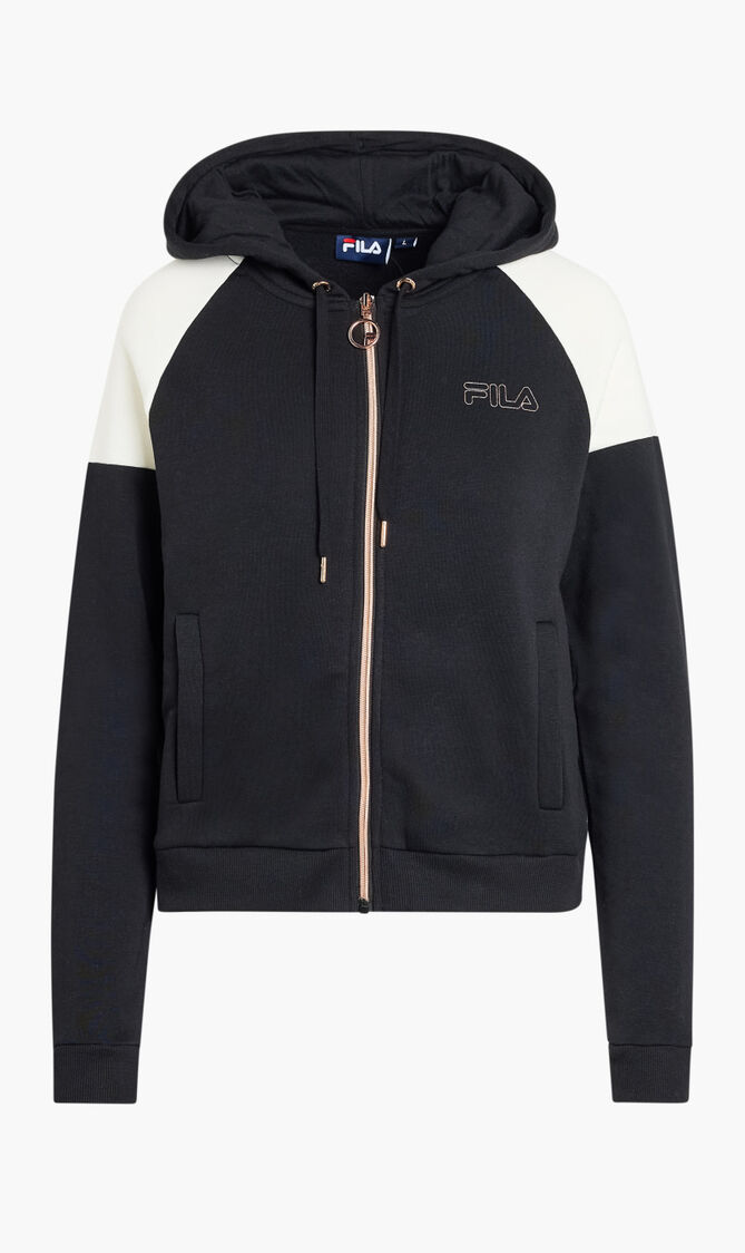 ESME COLOUR BLOCK ZIP THROUGH HOODIE