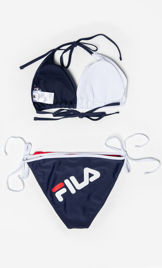 Colour Block Triangle Bikini Suit